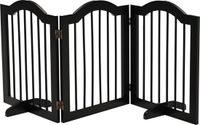 PawHut Huisdierhekje MDF 154,5x29,5x61cm Zwart