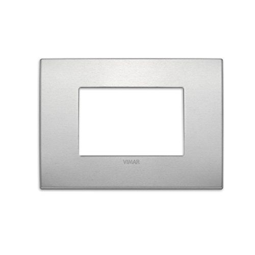 Vimar Placca Classic Arkè 3 Moduli Alluminio Naturale 19653.15