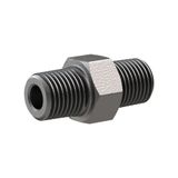 Riegler TFD 280-30 Dubbele schroefdraad 280, AG/AG, R 3, bedrijfstemperatuur -20 °C tot 300 °C, zwart tempergietijzer, thermisch verzinkt, DIN EN 10242