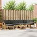 vidaXL Hoek loungeset 7 zitplaatsen Polyester Wit en antracietkleurig