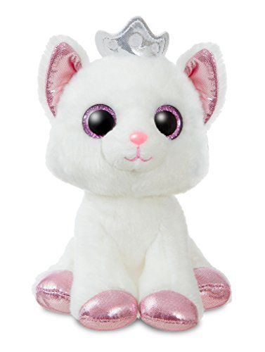 Aurora World 60876 Duchess witte kat met kroon 7 inch, 18 cm