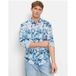 OLYMP Casual Regular Fit Linnen Overhemd blauw, Bedrukt