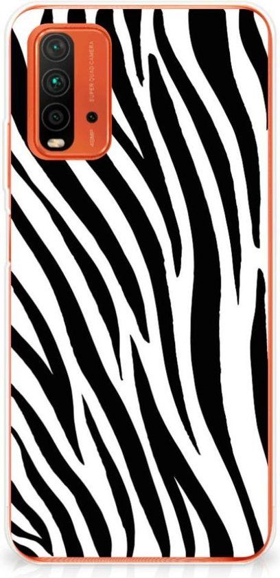 B2Ctelecom Trendy Telefoonhoesje Xiaomi Redmi 9T / Poco M3 - Zebra Print TPU Back Cover