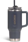 Igloo Flip 'n' Sip Drinkbeker met rietje - Zwart - 0,946L - RVS