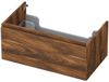 INK - Onderkast 1 Lade Greeploos met Houten Keerlijst - 80 cm x 35 cm - Noten