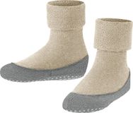 FALKE Cosyshoe K Hp wollen noppen op de zool, 1 paar, uniseks kinderpantoffels, beige, zandmelange 4651, 29-30