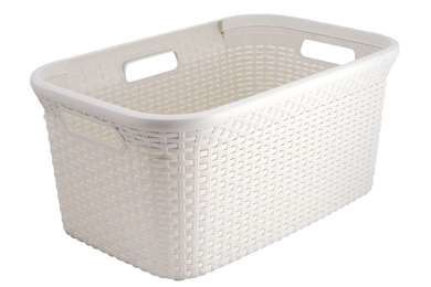 Curver Style Wasmand - 45L - Rechthoekig - Rotan - Wit