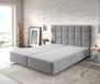 DELIFE Dream-fine boxspring frame microfibre pastel grey 160x200