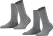 Esprit Fine Dot 2-Pack sokken dames grijs - maat 35-38