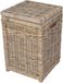 Migo Styling Wasmand - Vierkant - Met deksel - 40x40xH65 - Riet - Rotan - Gris