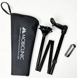 Mobiclinic FlexGo - Opvouwbare wandelstok / kruk - RECHTS - Zwart