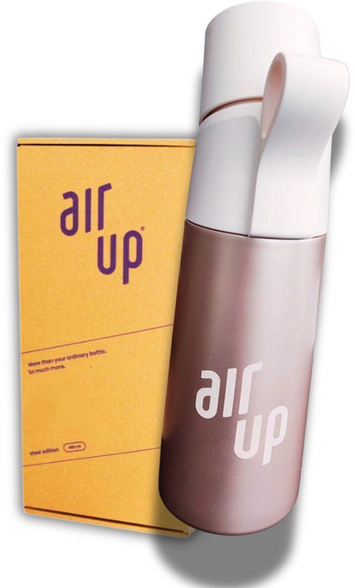 Air Up Drinkfles Steel Blush Quartz starterskit - 480 ml - Inclusief 3 pods - hydraterend - Air up fles - geurwater