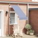 Maison Exclusive - Pare-soleil rétractable, manuel, 100 cm, rayé bleu/blanc