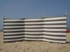 Pare-soleil de plage 4 mètres, taupe/blanc, Polyacrylique