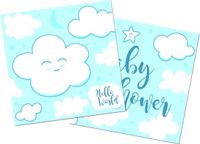 Folat Servetten Baby Shower Blauw 20 stuks
