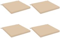 vidaXL - 4-Piece - Zitkussens - SOEST - 4 - st - 100% - Polyester - Crèmekleurig
