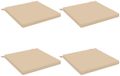 vidaXL - 4-Piece - Zitkussens - SOEST - 4 - st - 100% - Polyester - Crèmekleurig