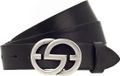 Vanzetti Leren Riem Full Leather Buckel Belt W100 Black Zwart