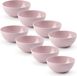 Plasticforte Bol/Schotel - 8x - Dessert/Ontbijt - Plastique - D17 x H7 cm - Rose