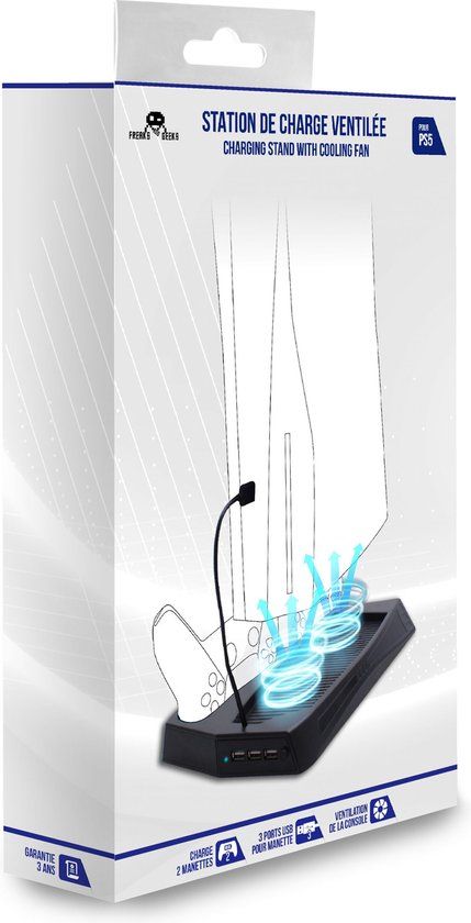 Freaks & Geeks Freaks and Geeks - Docking Station voor PS5 & PS5 Controllers - Oplaadstation - Ventilatie Functie