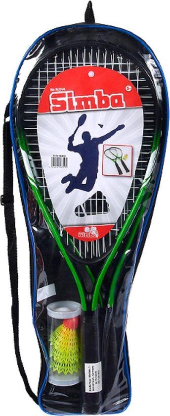 Simba Badmintonset Speed - Zwart/Groen - Kunststof - 3+ jaar