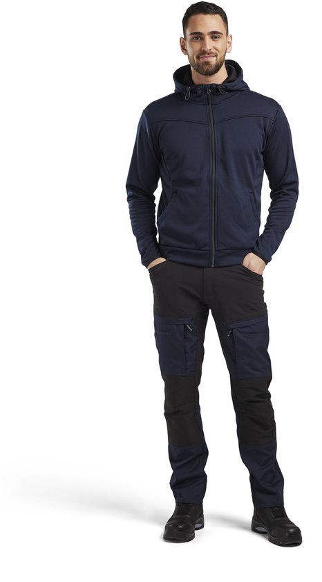 Blåkläder Service werkbroek met stretch 1456-1845 - Mannen - Dark Navy/Zwart - 56