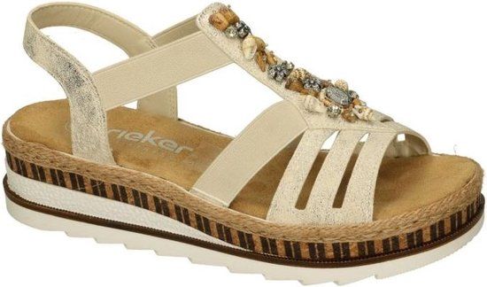 Rieker V7949 Women's Sandals - Beige - Size 42