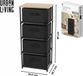 Urban Living Ladekast/organizer - Zwart - 40 x 30 x 89 cm