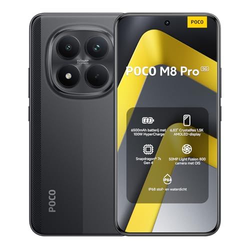 Xiaomi POCO M8 Pro, Smartphone 8+256 GB, 6.83" CrystalRes 1.5K AMOLED Display, Snapdragon® 7s Gen 4, 50Mp Light Fusion 800 with OIS, IP68, Warranty 2 years, Charger Not Included