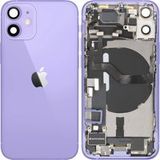 Apple Coque Batterie iPhone 12 mini, Avec Châssis Central, Pièces Complètes, Violet, Échange Premium