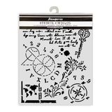 Stamperia - Dikke stencils voor plakboeken, albums, kaarten, bullet journals en meer, flexibel materiaal, gemakkelijk te reinigen, perfect voor hobby's, ambachten en geschenken (Alterego - Key