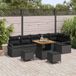 Maison Exclusive - Ensemble de jardin 9 pièces, polyrotin noir