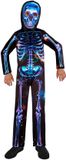 Amscan Kinderkostuum Neon Skelet Boy Jongens Neon/zwart Maat 2-3 Jaar