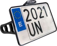Heinz Bikes Side Mount, support de plaque d'immatriculation, couleur: Noir, taille: 220 x 160 mm