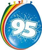 Folat Bv 16x stuks Ballonnen versiering 95 jaar