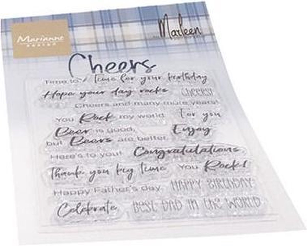 Marianne Design Clear stempels cheers by Marleen