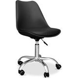 Tulip Chaise de bureau pivotante noir