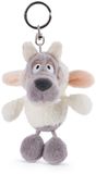 Nici Pluchen Sleutelhanger Wolf Ulvy 10cm - Glubschis Knuffelgrijs