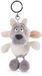 Nici Pluchen Sleutelhanger Wolf Ulvy 10cm - Glubschis Knuffelgrijs