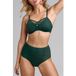 Marlies Dekkers Dame De Paris Green And Gold Lurex Prosthetic Care Bra Bra Taille: 75B