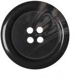 12-pack Bol Kunststofknopen van kunsthoorn, rond, 15 mm, met 4 gaten, ideaal voor jassen, jacks, vesten, bruin, 12 stuks (24 l)