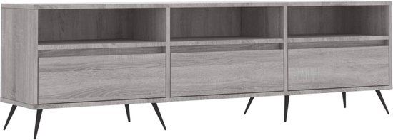 vidaXL Tv-meubel 150x30x44,5 cm bewerkt hout grijs sonoma eikenkleurig