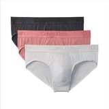 Calvin Klein Boxershorts Hip Brief 3Pk - Hommes - Gris - Uni - Taille XL