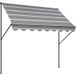 ANGERER Store banne à fixer (rayé gris-crème, 350 cm de large)
