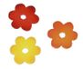 Rayher 8810049 houten strooigelen bloemen, 3 cm, 3 kleuren, SB-Btl 18 stuks