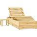 Maison Exclusive - Bain de soleil de jardin avec table et coussin pin imprégné