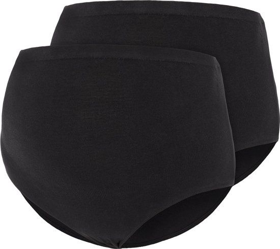 MAMA.LICIOUS MLHEAL COTTON PANTIES 2-P A.NOOS Dames Slip - Maat S/M - Zwart