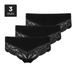 SNOCKS Hipsterslip met Kant - Biologisch Katoen - Dames - 3 Stuks - Zwart