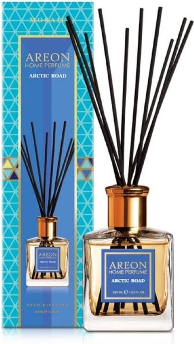 AREON Mosiac Artic road - interieurparfum - mooi cadeau - huisparfum - ijskoude munt - houtachtige tonen - luxe verpakking unisex