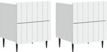 vidaXL Table de chevet 2 pièces Blanc 43 x 34,5 x 49,5 cm Bois transformé